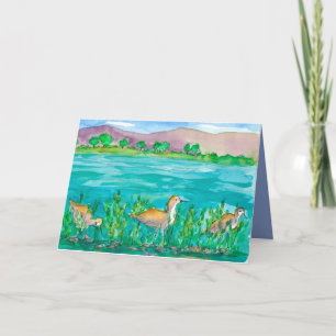 Cartão Avocet Lake Shore Birthday feliz