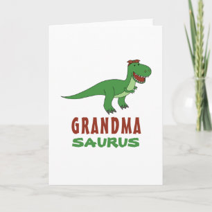 Cartão Avoisaurus Dinossauro T-Rex Dino Vovó Avô