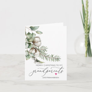 Cartão Avós de Feliz Natal da neta
