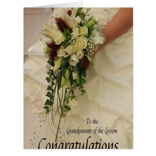 Cartão Avós dos parabéns do noivo (Frente)