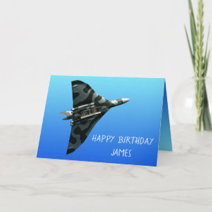 Cartão Avro Vulcan Happy Birthday personalizado