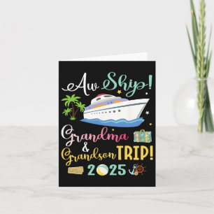 Cartão Aw Cruise Ship Avó E Avô Trip 2025 Fami