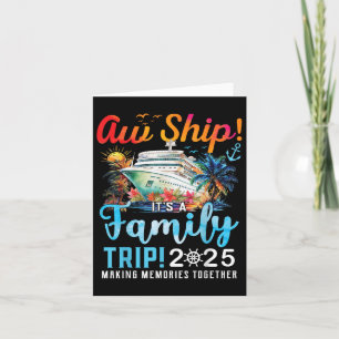 Cartão Aw Enviou Uma Viagem Familiar Da Família 2025 Corr