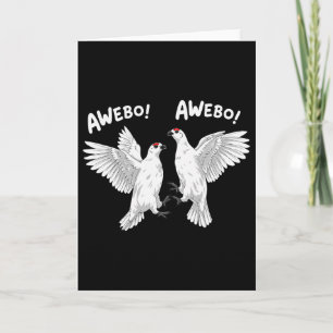 Cartão Awebo Meme Lagópode-branco Awebo Pássaros Engraçad