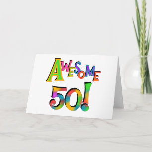 Cartão Awesome 50 Birthday T-shirts and Gifts