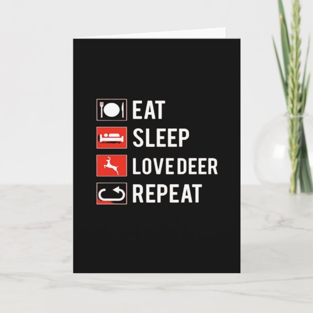 Cartão Awesome Deer Lover Creative MoFolded Greeting Card (Frente)