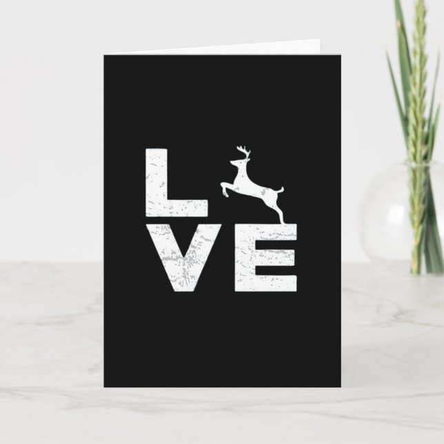 Cartão Awesome Deer Lover Trendy AestFolded Greeting Card (Frente)