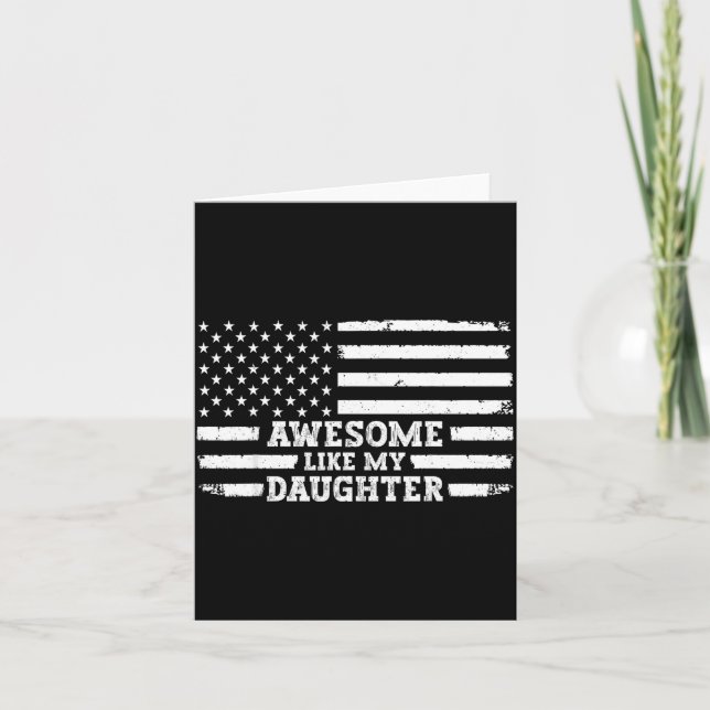 Cartão Awesome Like My Daughter Men Funny  (Frente)