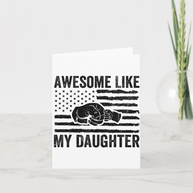 Cartão Awesome Like My Daughter Men Funny Fathers Day Dad (Frente)