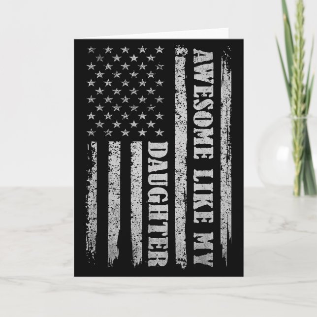 Cartão Awesome Like My Daughter Men Funny For Dad Fathers (Frente)