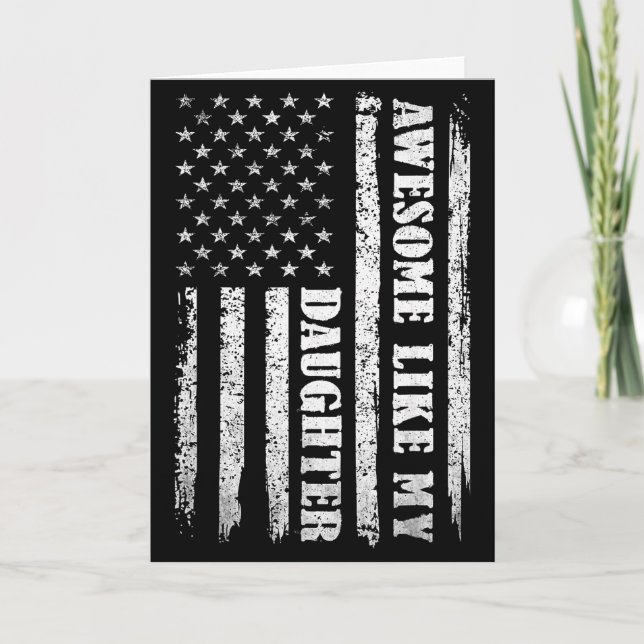 Cartão Awesome Like My Daughter Men Funny For Dad Fathers (Frente)