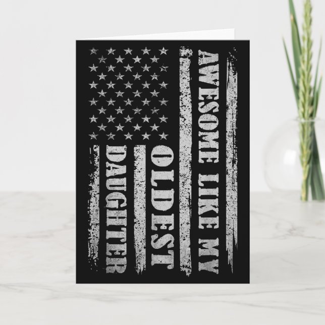 Cartão Awesome Like My Oldest Daughter Men Funny For Dad  (Frente)