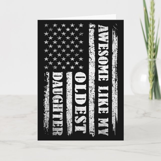 Cartão Awesome Like My Oldest Daughter Men Funny For Dad  (Frente)