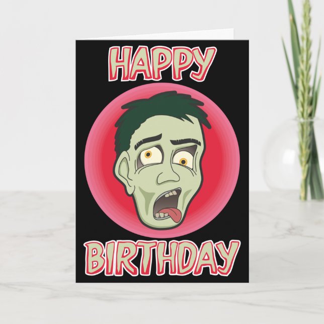 Cartão Awesome Zombie Birthday Card (Frente)