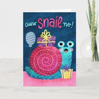 Cartão Awww Snail No Belt Forgot Birthday