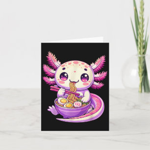 Cartão Axolote Macaco Anime Kawaii Axolote Comendo R