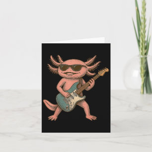 Cartão Axolote Tocando Violão Presente de Rock And Roll p