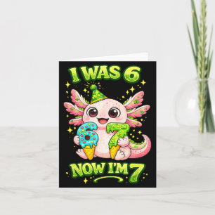 Cartão Axolotl fazia 6 7 anos 67 meme engraçado seis sete