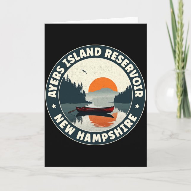 Cartão Ayers Island Reservoir New Hampshire T Shirt  (Frente)