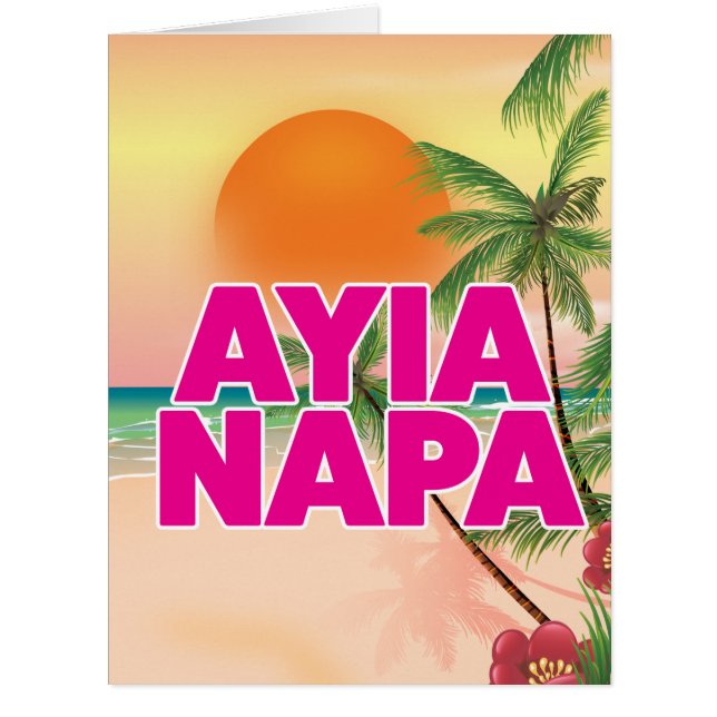 Cartão Ayia Napa Holiday poster (Frente)
