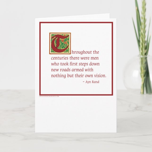 Cartão Ayn Rand (Frente)