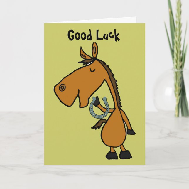 Cartão AZ- Horse e Horse Shooon Good Luck Card (Frente)