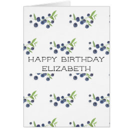 Cartão Azeberry Fruta de Aniversário da Boija fresca