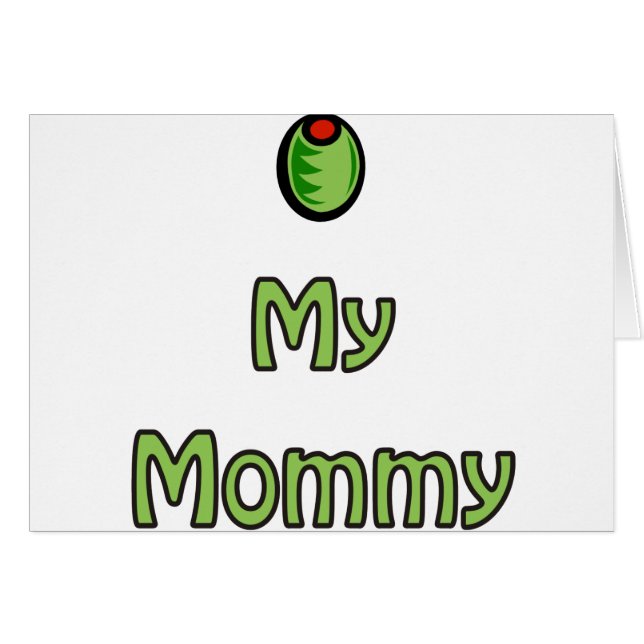 Cartão Azeitona minhas mamães (Frente Horizontal)