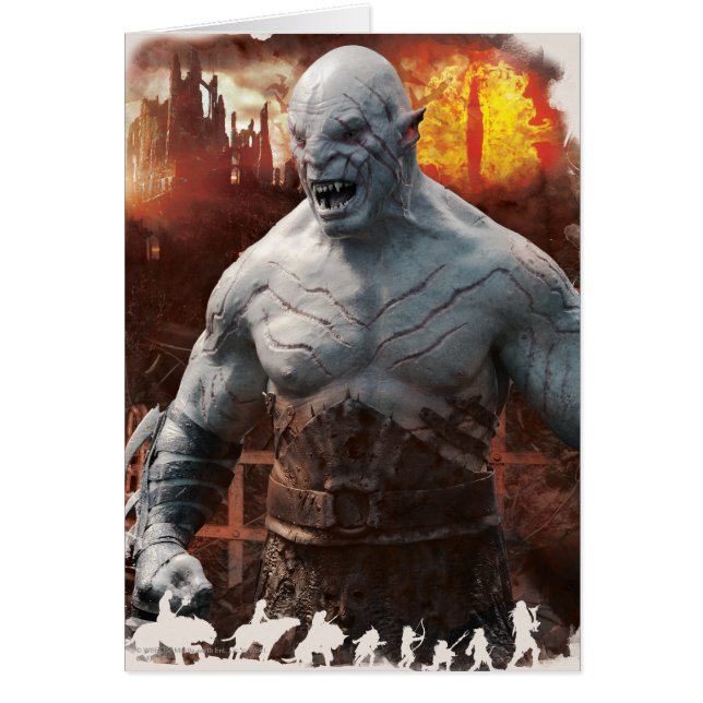 Cartão Azog & Orcs Silhouette Graphic (Frente)
