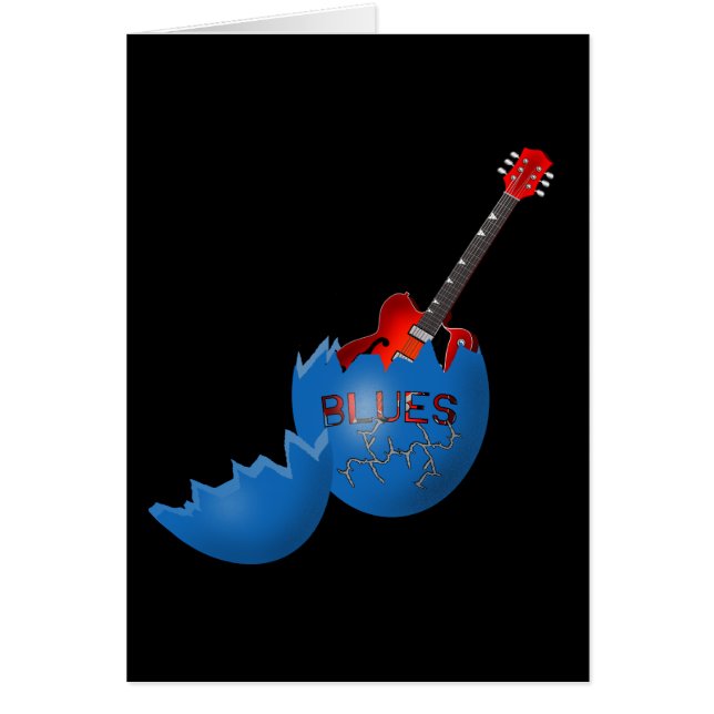 Cartão Azuis ao rock and roll (Frente)