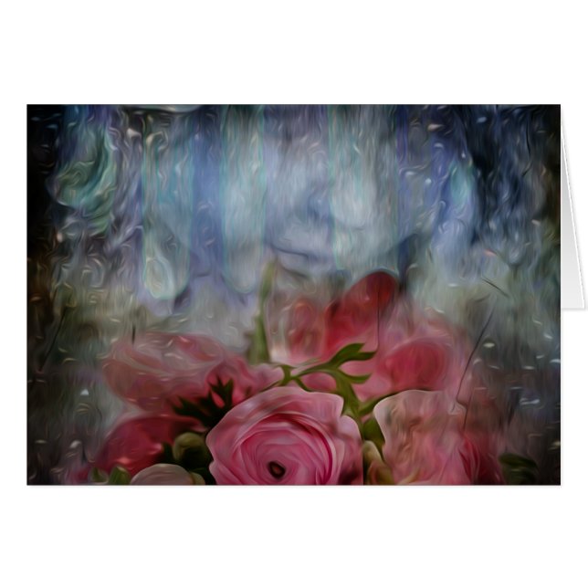 Cartão Azuis do dia chuvoso (Frente Horizontal)