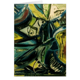 Cartão Azul Abstrato