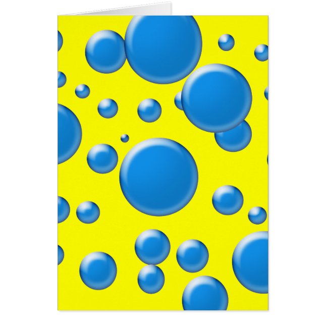 Cartão Azul arredondado em amarelo (Frente)