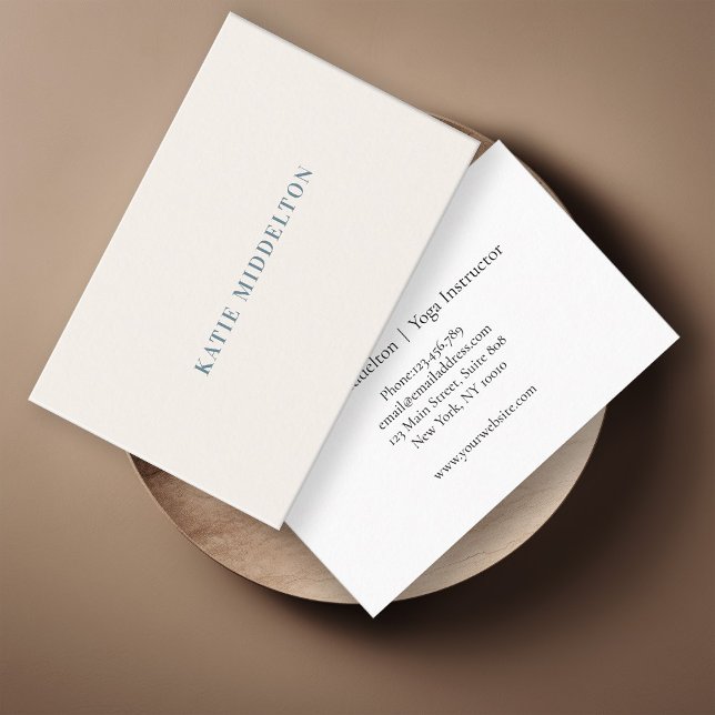 Cartão azul bege simples (Criador carregado)