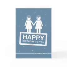 Azul | Correspondência perfeita | Feliz aniversári