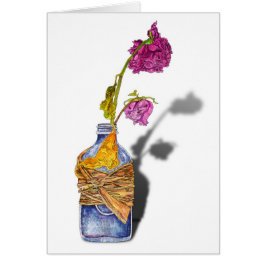 Cartão azul da garrafa