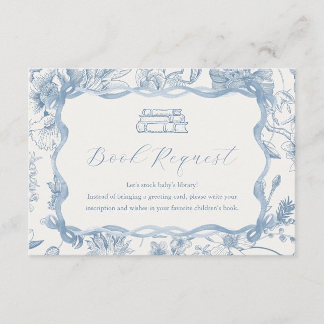 Cartão Azul De Chá de fraldas Do Urso Teddy (Frente)