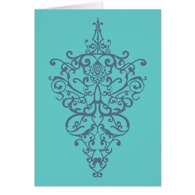 Cartão azul de filigrana (Frente)