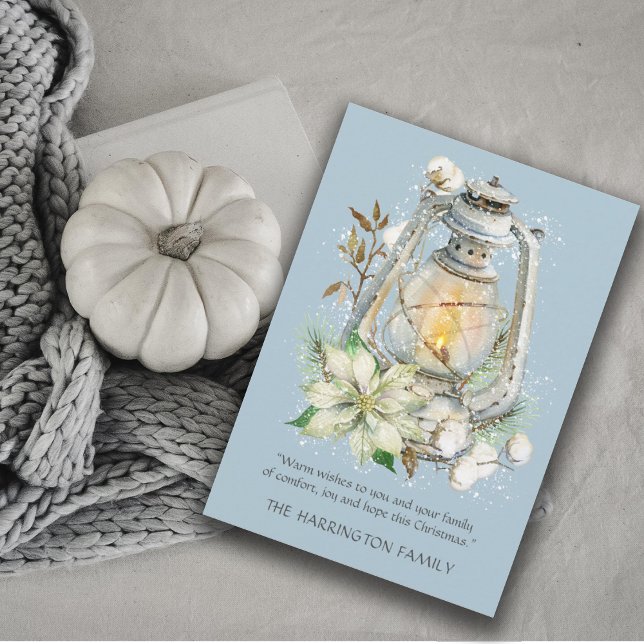 Cartão Azul de Natal para Lanterna de Água do inve (Criador carregado)