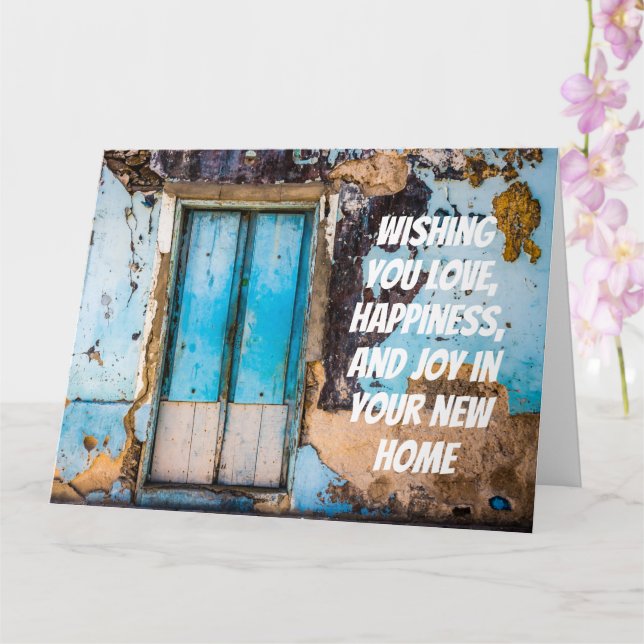 Cartão azul de parede e de porta novos para parabé (Orquídea)