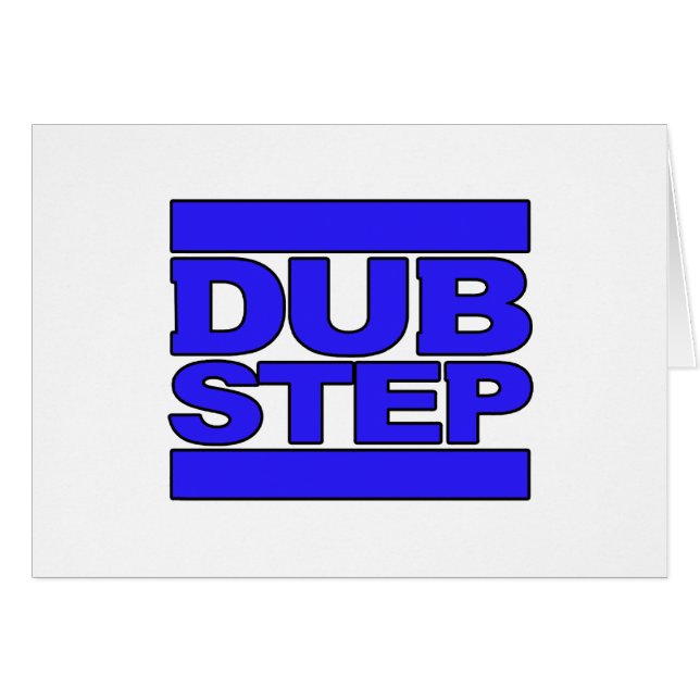 Cartão Azul do logotipo de DUBSTEP (Frente Horizontal)