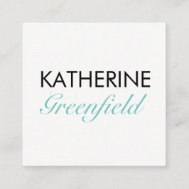 Cartão azul do negócio/nomeação do bloco quadrado