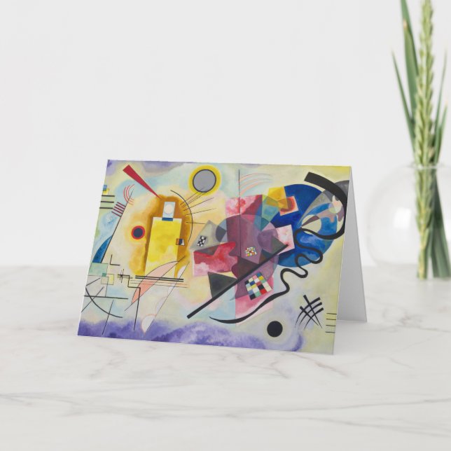 Cartão Azul do vermelho de Kandinsky - de Jaune (Frente)