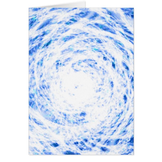 Cartão azul e branco colorido (Frente)