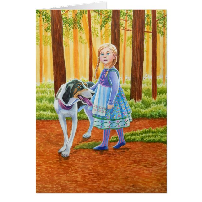 Cartão Azul e Cão (Frente)