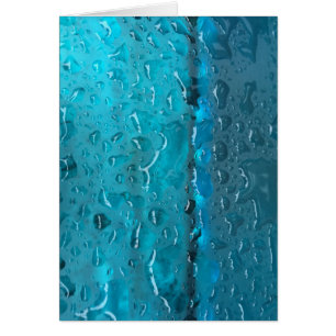 Cartão Azul elétrico lavado com chuva