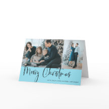 Azul Feriado de Colagem de Fotos do Script de Nata