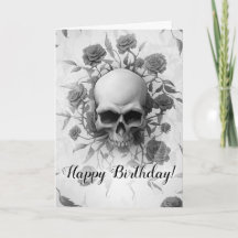Azul Floral Rosa Skull - Aniversário
