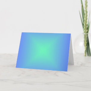Cartão Azul-gradiente de diamante a verde-aquamarina