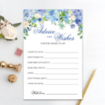 Cartão Azul Hydrangea Aconselhamento Floral e Dese<br><div class="desc">Cartão Elegante Blue Hydrangea Greenery Advice and Wish. Para personalização adicional,  sinta-se à vontade para entrar em contato comigo!</div>